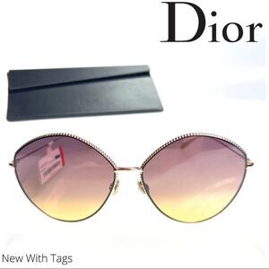 DIOR* Golden Tone Society 4 Sunglasses New W Tags